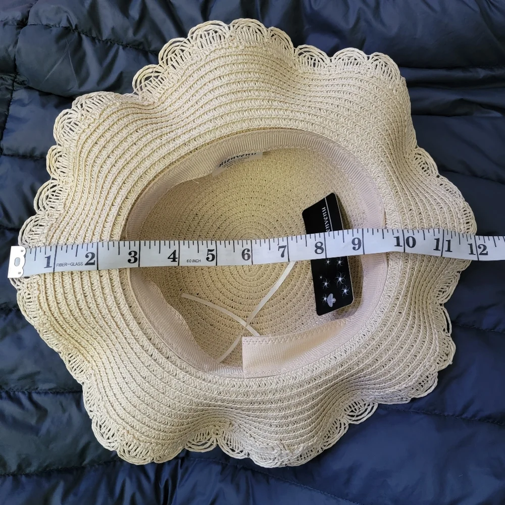 Toddler Straw & Pom Pom Summer Hat & Matching Crossbody Purse Set (One Size)